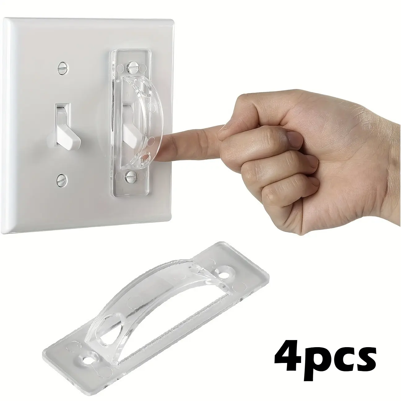Safe transparent light switch cover - easy to fasten, durable, no need for batteries/electricity, decoration accessories