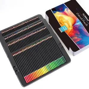 120 Colored Pencils, Oil Colored Pencils for Adult Coloring Books, Soft Core with Vibrant Colors for Artists, Coded Pencils for Detailing, Shading & Blending, Packed in Metal Box