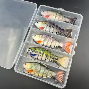 Realistic Multi-Jointed Fishing Lures - Sinking Swimbait with 3D Eyes for Freshwater Saltwater