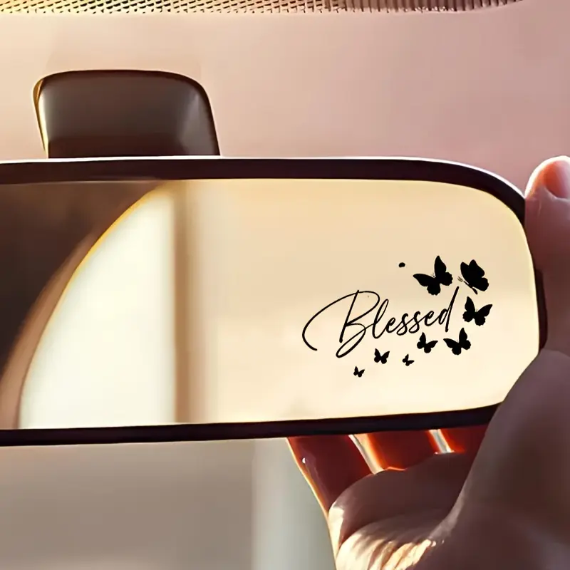 2PCS/SET Healing Decor Decals, Decal for Cars, Universal Car Decorative Sticker, Vehicle Decoration, Suitable for Car Rearview Mirrors, Windows, Daily Commute/Road Trips Enhance Your Car's Aesthetic Versatile for All Vehicle Types Unique Design