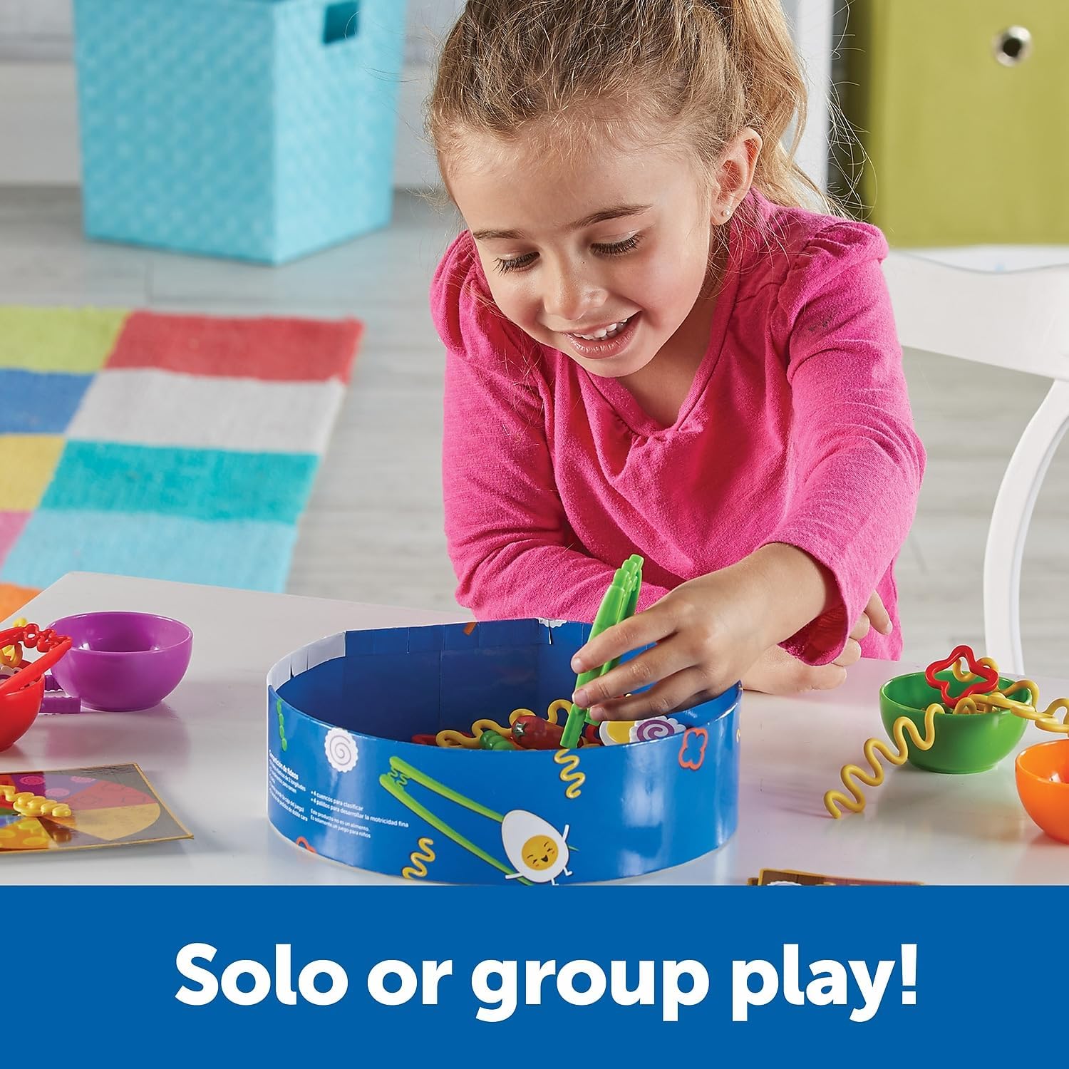 Learning Resources Noodle Knockout, Fine Motor Game, Chopstick Sorting Toy for Hand-Eye Coordination, Focus & Cognitive Skill Building, Ages 4+, Fun Educational Game for Kids at Home or in the Classroom