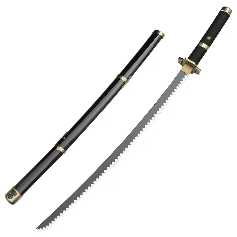 Stylized Long Decorative Ornament Accessory Set, Black Outer‑Cover with Golden Accent, Serrated Decor Fittings, Themed Prop for Event Photoshoots, Home Display & Hobby‑themed Collectibles