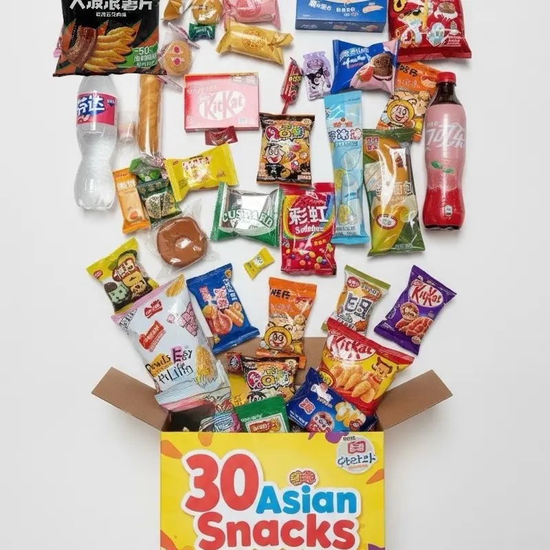 Asian Snack Favorites - 30 Asian Assorted Snack Box Variety Gift Multipack Asian Snack Favorites - 30 Asian Assorted Snack Box Variety Gift Multipack