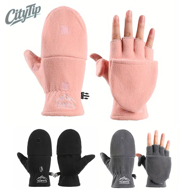 Winter Fingerless Gloves for Women & Men, Convertible Mittens with Flip-Top Flap, Touchscreen Knit Hand Warmers, Soft Cozy Cold Weather Gloves, Half Finger Gloves for Daily Work, Driving, Outdoor Activities & Winter Fashion