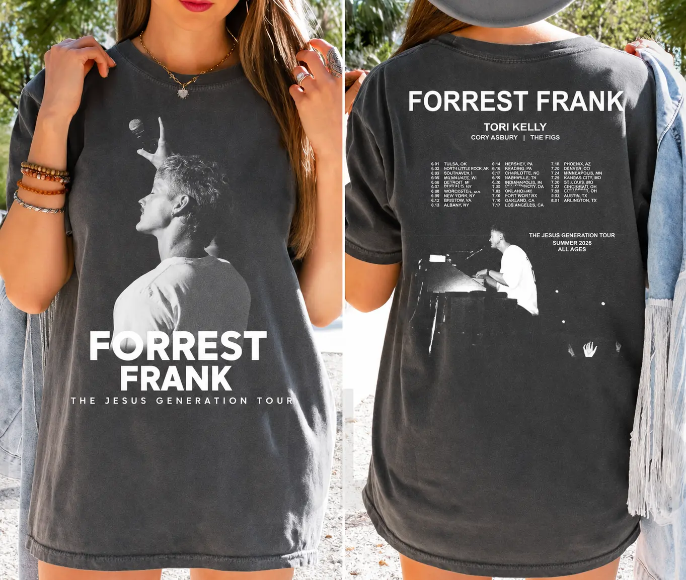 Forrest Frank Jesus Generation Tour Shirt, Forrest Frank Lemonade Merch, Christian Concert Outfit, Gift for Christian, Vintage Washed Tee
