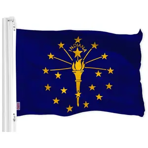Indiana State Flag 150D Printed Polyester 3x5 Ft