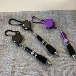 Carabiner retractable pen