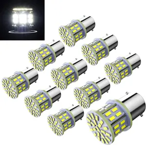 12V 1156 10 Pack Bright 1156 1141 1003 50-SMD White LED Bulbs For  Interior RV Camper light