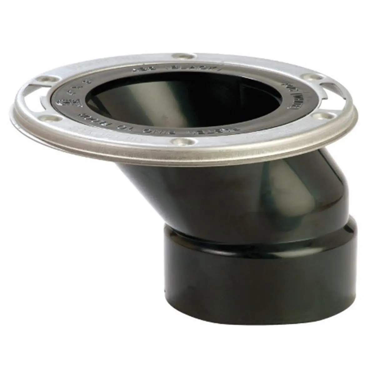 Sioux Chief 889-AOM Closet Flange, 3x4 Size (3 x 4 in) Full-Flush ABS, Corrosion-Resistant Stainless Steel Swivel Ring, Flush-to-Floor for Boating Water Sports