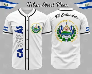 El Salvador States Baseball Jersey, El Salvador States, Unisex Wear, Baseball jersey