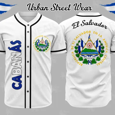 El Salvador States Baseball Jersey, El Salvador States, Unisex Wear, Baseball jersey