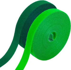 4 Rolls of Garden Twist Ties - Dark and Light Green Tape for Supporting Climbing Plants and Tomatoes, Adjustable and Reusable Gardening Straps