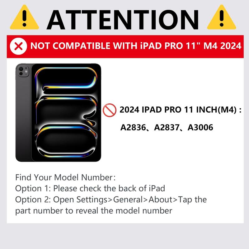 Magic Keyboard for iPad Pro 11&Air 11 Inch (M2,2024/M3,2025) and 10.9" iPad Air 5th&4th Generation, Magnetic Keyboard Case with Multi-Touch Trackpad for iPad Pro 11”1st/2nd/3rd/4th Gen,Backlit