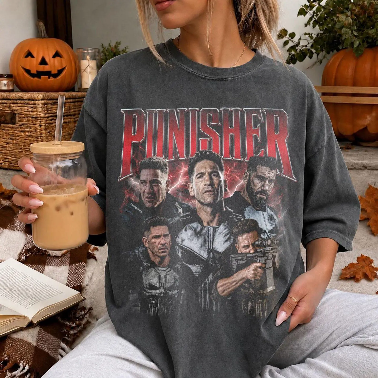 The Punisher Vintage Bootleg Shirt, Frank Castle Jon Bernthal Retro 90s Tee, Movie Star Graphic T-Shirt