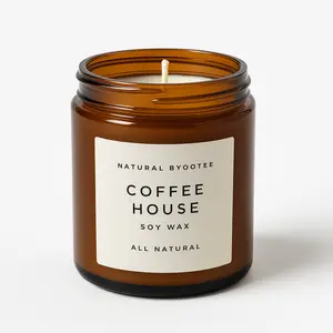 Coffee House Soy Candle (8oz) | Strong Coffee + Creamy Vanilla | Hand-Poured