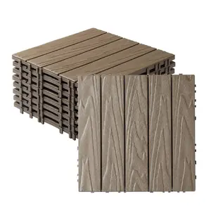 CalidoCasa 27 Pack Interlocking Deck Tiles Waterproof Outdoor Flooring Tiles 11.8x11.8inch Non-Slip Plastic Patio Decking for Balcony Porch Poolside Backyard Garden Indoor Outdoor Home Renovation