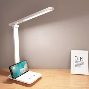 LED Desk Lamp, Dimmable Table Lamp with USB Charging Port,  3-Lighting Modes Rechargeable 1800mAh Foldable Portable Desk Light for Home Bedroom Reading