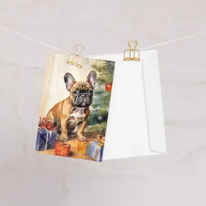 French Bulldog Christmas card