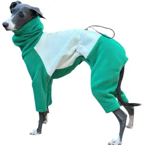 Italian Greyhound Winter Coat Sweater Warm Fleece Dog Jacket Jumpsuit Fullbody Windproof Dog Pullover Shirt Pajamas Onesie Cold Weather Whippet Clothes for Small Medium Dogs