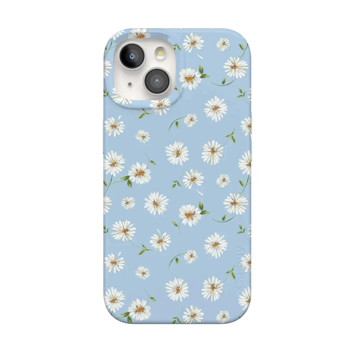 Casely iPhone 15 Phone Case, Daisy Daydream Baby Blue Floral Design, MagSafe-Compatible, Classic Ultra Thin, Mobile Phone Accessories for Device Protection