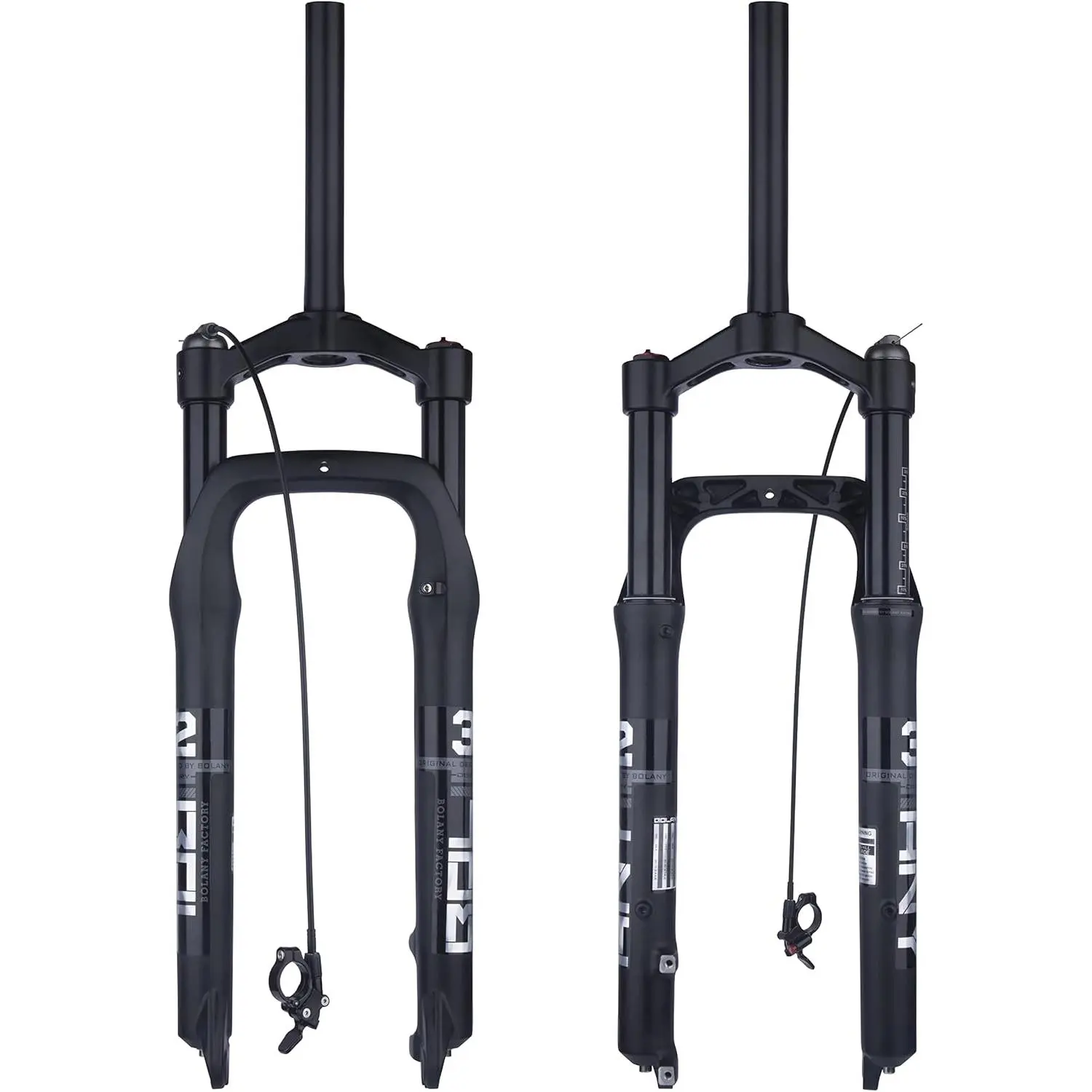 26 inch Fat Tire Bicycle Fork, Lightweight 2180g Aluminum Alloy Air Suspension with 100mm Travel, Lock-Out and Rebound Adjust for 4.0" Tires