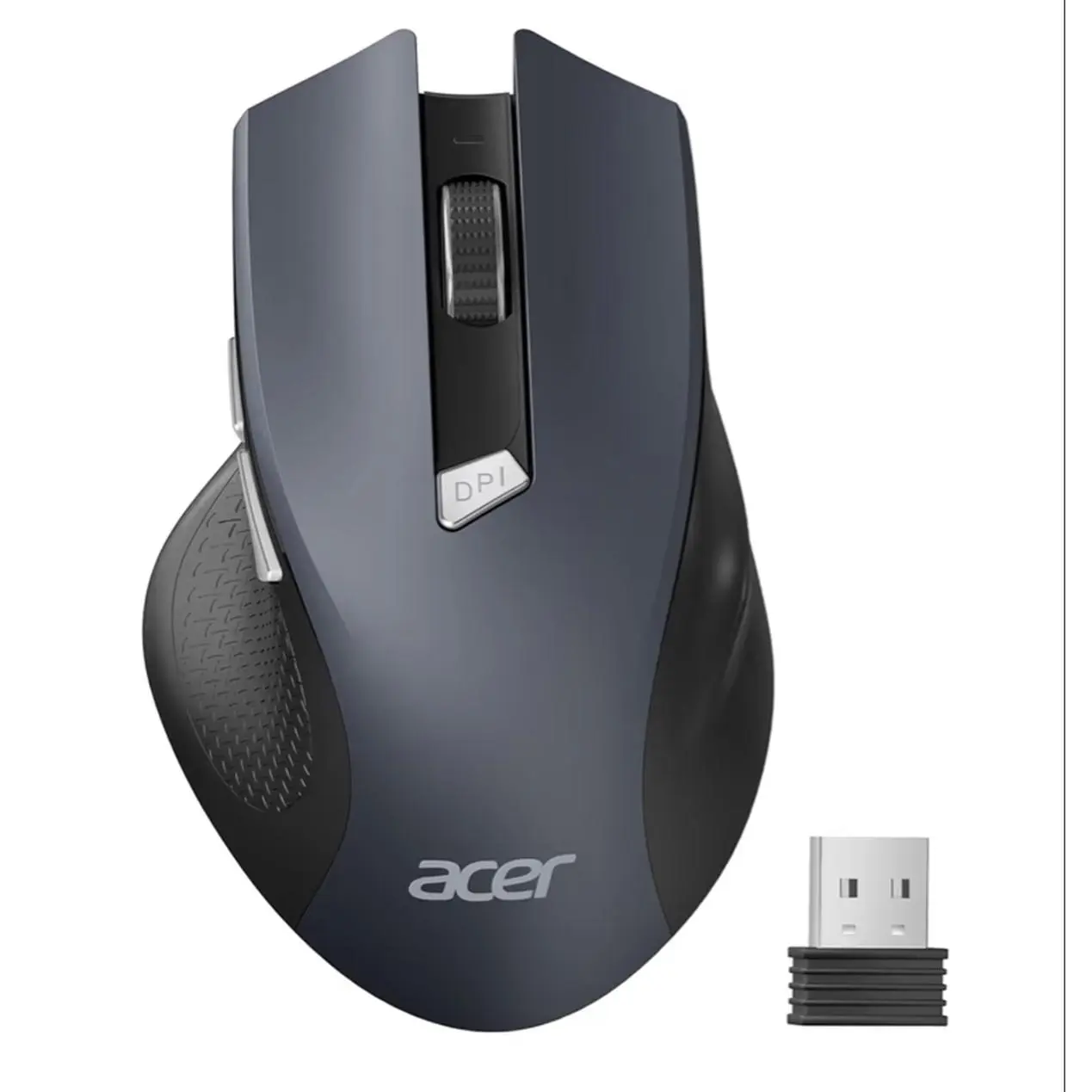 Acer Wireless Mouse for Laptop, 2.4GHz Computer Mouse 3 Adjustable 1600 DPI Office Cordless USB Mice with USBA Receiver, 6 Buttons, Medium to Large Sized Hands Compatible with PC, Laptop, Desktop