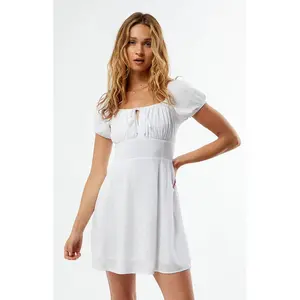 LA Hearts Women's Tie Front Mini Dress