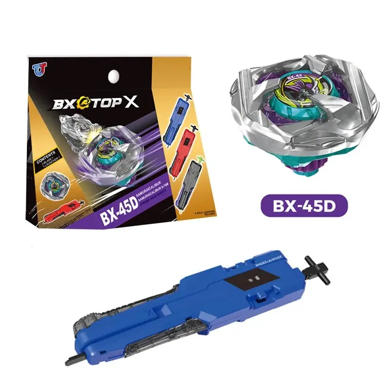 Bey X BX-45 Samurai Calibur Booster with Launcher Set Gyro Spinning Top Battle Fighting Game Christmas Toy Gift