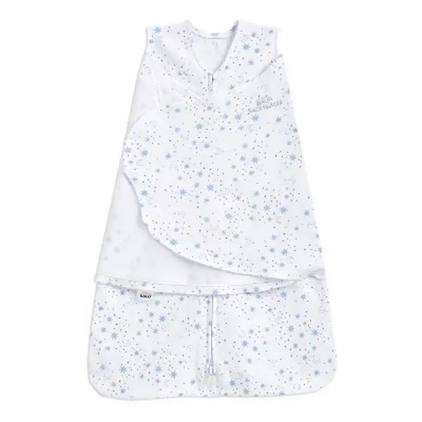 HALO Innovations Sleepsack 100% Cotton Swaddle Wrap - Midnight Moons - Blue - NB