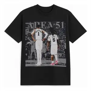 Victor Wembanyama Stephon Castle Area 51 Vintage Shirt, Retro Basketball Graphic Tee for Fans