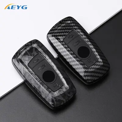 Glossy Carbon Fiber BMW Key Fob Case Cover For 320i, M3, M4, M5 - Remote Protector