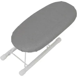 Portable Mini Ironing Board Heat Resistant Tabletop Ironing Board Multifunctional Small Ironing Pad for Travel Home Use Grey