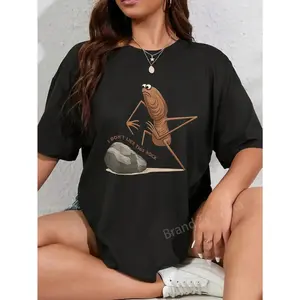 100% Cotton Unisex Funny Marcus The Worm I Don't Like This Rock Meme T-Shirt