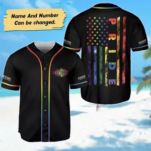 Custom LGBT Pride Rainbow Baseball Jersey Shirt, Rainbow Pride Shirt, Rainbow Lips Jersey Shirt, Lgbt Jersey Shirt, Lgbt Pride Jersey Shirt