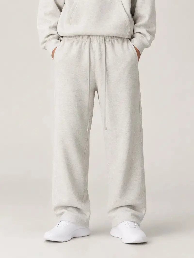 Unisex Casual Track Pants - Elastic Waist, Sporty Fashion Style, Simple Design, Home Street Casual Pants