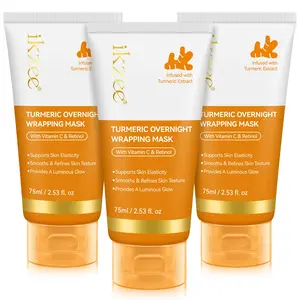 Ikzee Turmeric Collagen Sleep Mask 75ML, Night Wrapping Mask with Nano-Collagen Peptides, Hydrating & Firming, Even Skin Tone
