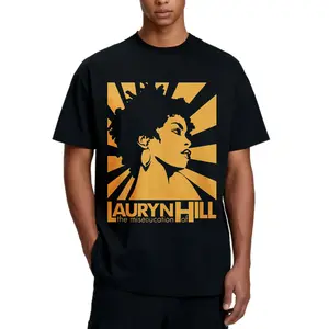 100 Percent Cotton Streetwear Style T-Shirt Lauryn Hill The Miseducation Of Lauryn Hill Album Art Design Summer Casual Wear For Music Lovers And Hip Hop Fans