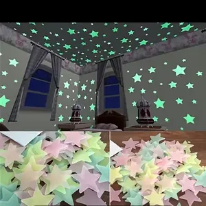 Glow in the dark stars multicolor 200 pieces