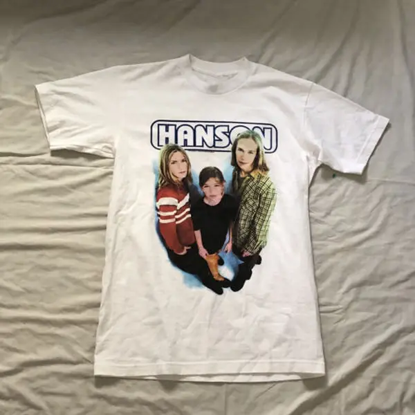 Vintage Hanson Band White Unisex Tee For Men Women All Size Shirt T-Shirt For Men and Women Graphic Tee shirt hot new summer