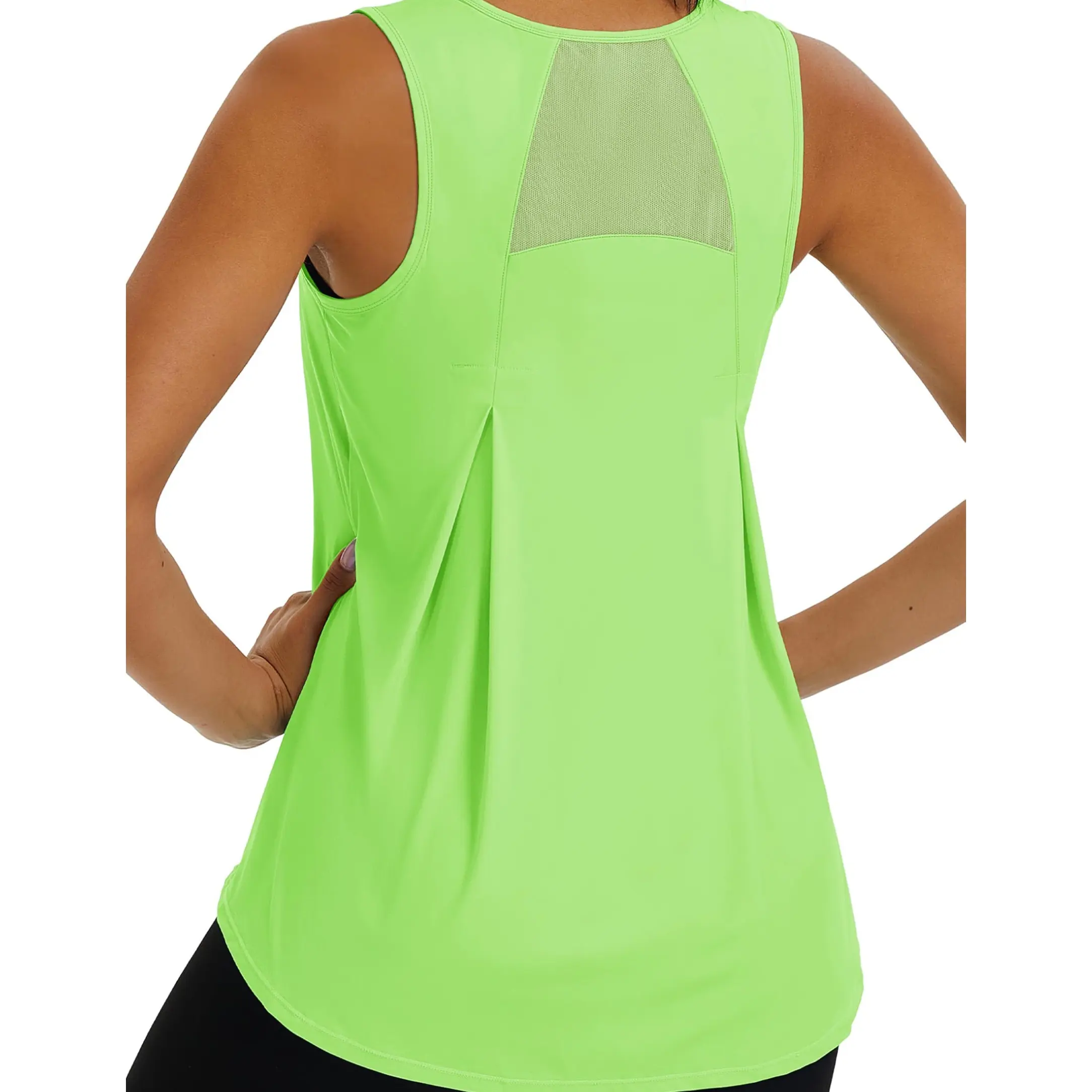 Cotrasen Womens Workout Tank Tops Athletic Mesh Sleeveless Quick Dry Cooling Moisture Wicking Top for Running Gym Yoga