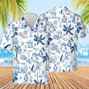 Hawaiian Shirt, Epic Button Up Shirt, Fun Galactic Gifts, Unique jedi Hawaii Shirt, Summer Beach