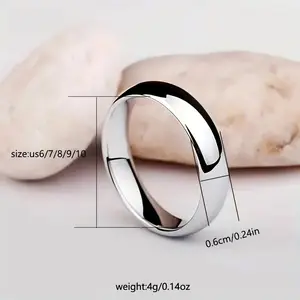 1 piece 925 Sterling Silver Casual Classic Polished Surface Design Women's Decorative Ring, Suitable for Daily Gatherings, Banquets, Festivals, Engagement and Weddings