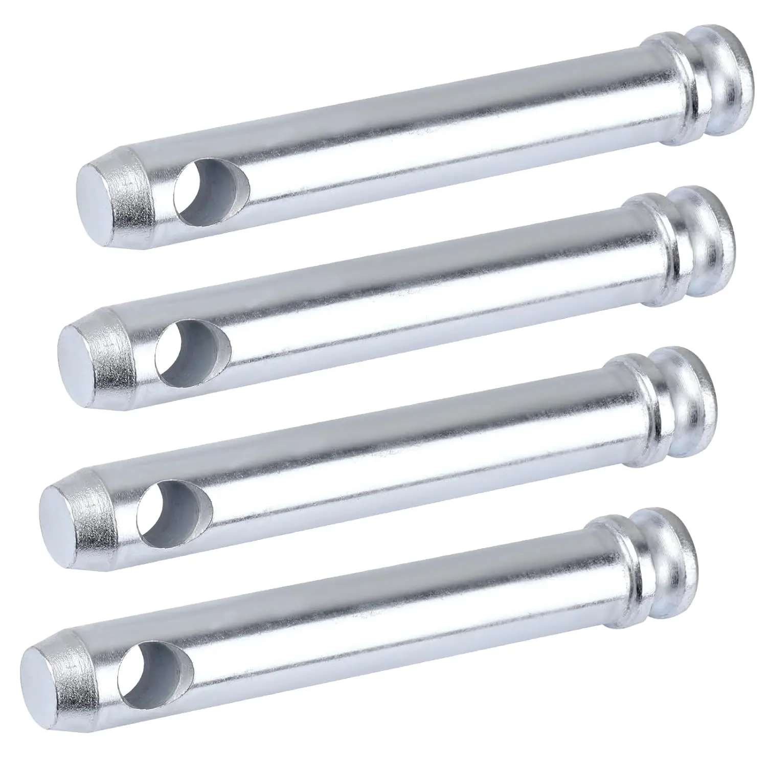 Chrome Hardened Heavy Steel Top Link Pin Hitch for Massey Ferguson Tractors, 4 Pins (4 Count), Zinc Plated, Replaces 195589M1, 3-3/4" Usable Length, 3/4" Diameter, 5-1/2" Overall Length, S07070200, Replaces M1