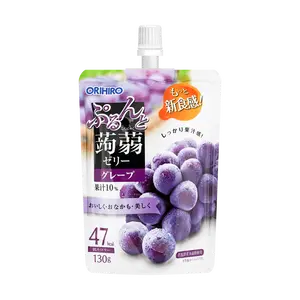 ORIHIRO Konjac Jelly Drink - Grape Flavor, Low Calorie, Fat-Free, 130g