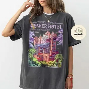 Vintage The Hollywood Tower Hotel Hollywood Studios Shirt, Family Vacation, The Twjjljght Zone Tower of Terror Tee, Streetwear Menwear Women Top Shirt