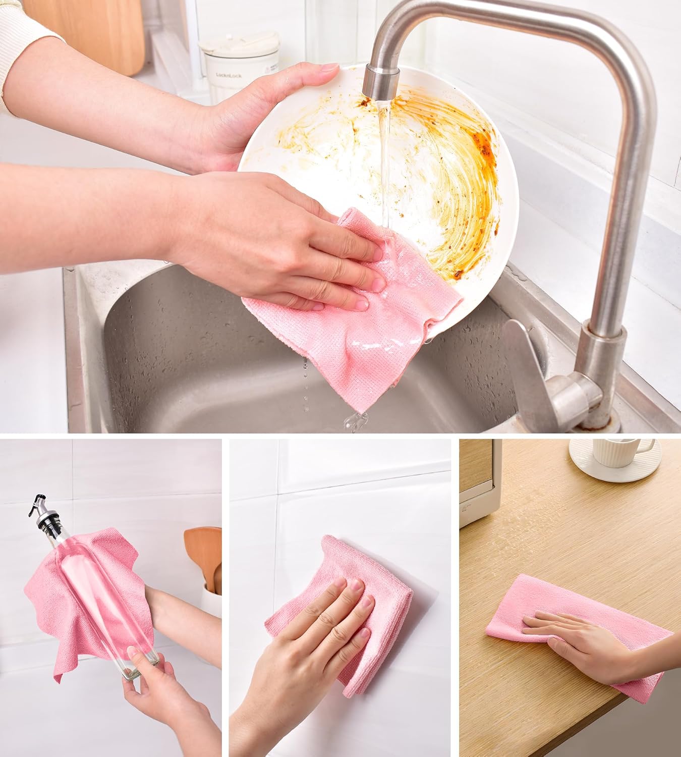 Reusable Microfiber Cleaning Cloth Roll, Absorbent Cleaning Cloth, Multipurpose Cleaning Tool for Car, Kitchen, Glass, Home Cleaning, Towel, Household Items, Microfiber Cleaning Towels，reusable paper towels washable，quick dry cleaning cloths for kitchen