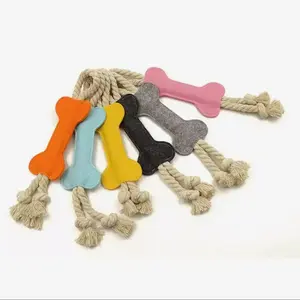 Holiday Bone Shape Soft Plush Dog Toy