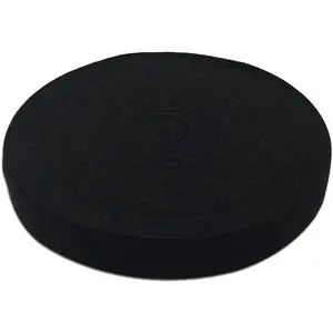 Twill Tape 50 Yards 3/4 Inch Bunting Bias Tape Herringbone Webbing Tape Roll for Apron Sewing Dressmaking Craft (Black)