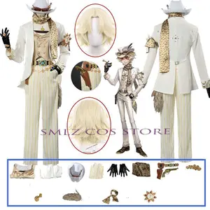 Brilliant lone Wolf Norton Campbell Cosplay Game Identity Ⅴ Prospector Costume Suit Uniform Hat Prop Set for Party Man Outfit