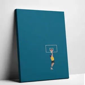 Dunk Highlight Poster    Level up your room with this minimalist hoops canvas